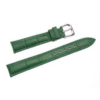 [worldbuyer] Uyoung 16mm Mens Green Genuine Leather Alligator Grain Watch Band/1356061