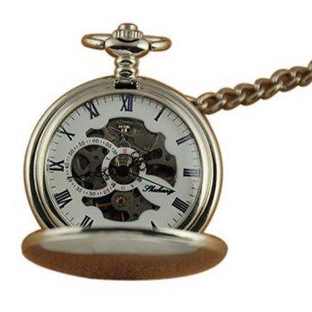 [worldbuyer] VIGOROSO Womens Stainless Steel Classic Smooth Steampunk Hand Wind Full Hunte/1350134