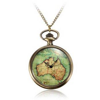 [worldbuyer] WATCHEVP04 AU Map Pocket Watch./1344181