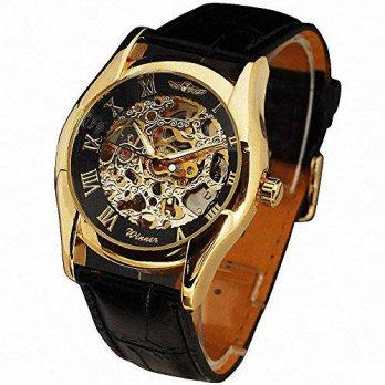 [worldbuyer] WINNER TOP SELLING VINTAGE NOBLE Mens Automatic Mechanical Watch Leather Stra/1381753