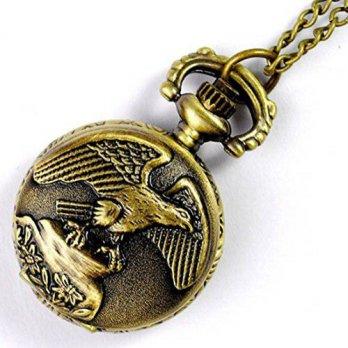 [worldbuyer] WZC Small Size Antique Bronze Eagle Pocket Watch for mens/1341420