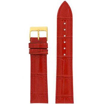 [worldbuyer] Watch Band Red Genuine Leather Crocodile Grain 22 millimeter Tech Swiss/1356683