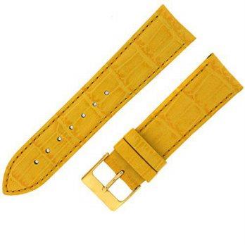 [worldbuyer] Watch Band Yellow Genuine Leather Crocodile Grain 12 millimeter Tech Swiss/1354829