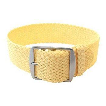 [worldbuyer] Wrist And Style Perlon Watch Strap - Light Yellow | 18mm/1344645