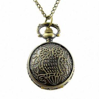 [worldbuyer] YouYouPifa Youyoupifa Retro Design Full Hunter Design Bronze Owl Pattern Cove/1341691