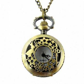 [worldbuyer] YouYouPifa Youyoupifa Stylish Retro Design Bronze Openwork Cover Half Hunter /1342146