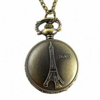 [worldbuyer] YouYouPifa Youyoupifa Unique Retro Design Bronze Eiffel Tower Pattern Cover F/1342288