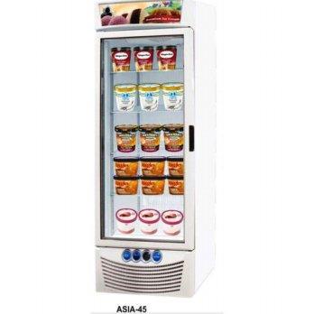 ASIA-45 Premium Up Right Glass Door Freezer / Showcase Ice Cream / Kulkas Kaca Berdiri Untuk Es Krim