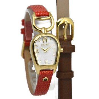 Aigner Arte III Jam Tangan Wanita Merah Leather Strap A32301