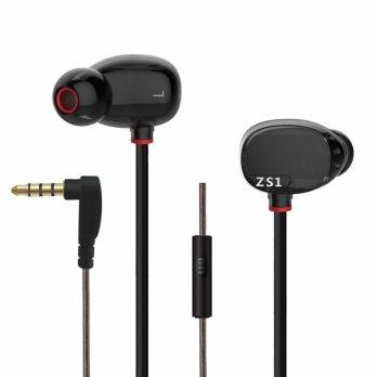 Earphone IEM Dengan Microphone Knowledge Zenith KZ-ZS1