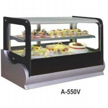 GEA A-550V Countertop Cake Showcase / Showcase Kue di Atas Meja/Display Kue Portable (Kotak) - HITAM