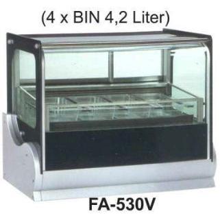 GEA FA-530 Ice Cream Scooping Cabinet / Tempat Memajang Es krim Scooping ( Static Cooling ) - BLACK