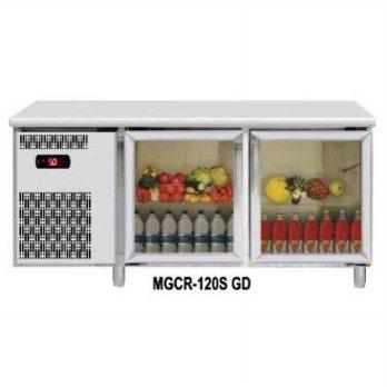 GEA MGCR-120S GD GLASS DOOR STAINLESS STEEL UNDER COUNTER CHILLER 120CM +2'C ~ +5'C - SILVER