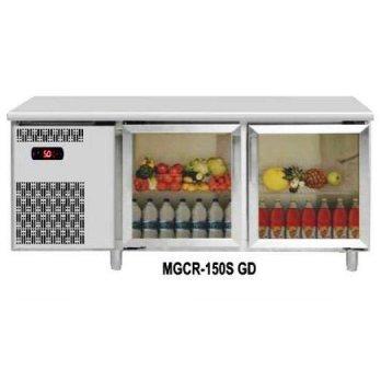 GEA MGCR-150S GD GLASS DOOR STAINLESS STEEL UNDER COUNTER CHILLER 150CM +2'C ~ +5'C - SILVER