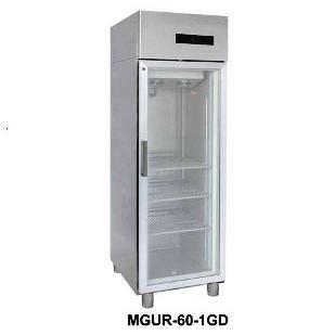 GEA MGUR-60-1GD STAINLESS STEEL STAINLESS STEEL GLASS DOOR UPRIGHT CHILLER 1 PINTU-SILVER