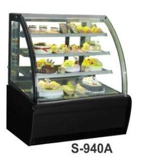 GEA S-940A Curved Glass Cake / Chocolate Showcase ( Kue ) / Showcase Kaca Cembung - HITAM