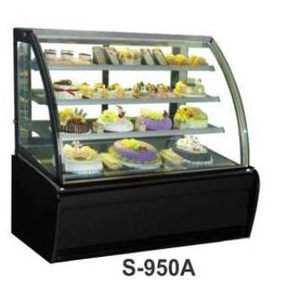 GEA S-950A Curved Glass Cake / Chocolate Showcase ( Kue ) / Showcase Kaca Cembung - HITAM