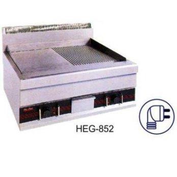 GETRA HEG-852 MESIN ELECTRIC HALF GROOVED GRIDDLE/ALAT PEMANGGANG LISTRIK HALF FLAT PORTABLE-SILVER