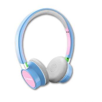 Headphone Bright Joy NFC Bluetooth Airmax - Biru Pink