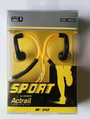 Ienjoy IN-042 Earphone / Earhook / Headset in Line Mic - Yellow