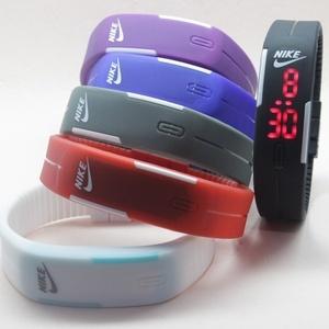 JAM TANGAN GELANG KARET LED DIGITAL NIKE PUMA ADIDAS POLOS ARLOJI GROSIR