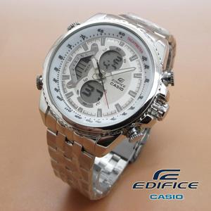 Jam Tangan Pria Rantai Edifice Sport LED White