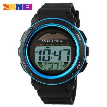 Jam Tangan Solar Lithium LED SKMEI DG1096 - Hitam Biru (Original)