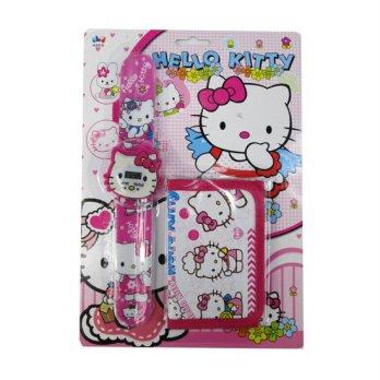 Jam Tangan Watch Clock Dompet Wallet Anak Karakter Hello Kitty Kity HK