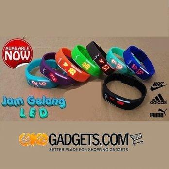 Jam Tangan gelang LED Adidas Puma Nike Sporty Colorfull