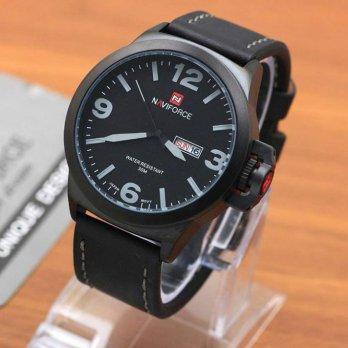 Jam tangan Pria Original Naviforce Black leather