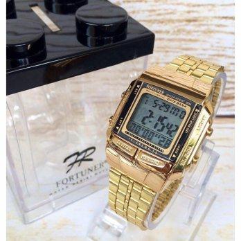 Jam tangan fortuner data bank gold original