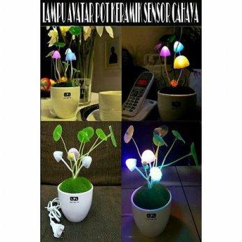 Lampu Avatar vase Keramik Sensor Cahaya