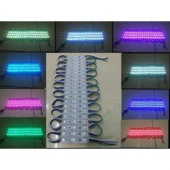 Led Module 3 Mata 5050 Rgb Warna Warni Dc12v Waterproof