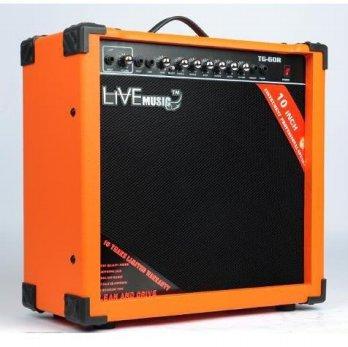 Live Music TG-60W Electric Guitar Amplifier Reverberation 3 Port 60W /Orange