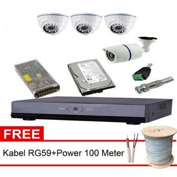 PAKET CCTV AHD 1 MP 4CH