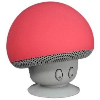 Portable Small Mushroom Style Mini Bluetooth Speaker - Pink