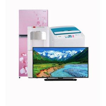 SHARP Paket Special 4 - TV, Mesin Cuci, Kulkas, Dispenser (Free Ongkir Jabodetabek)