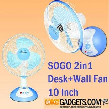 SOGO 2IN1 DESK FAN+WALL FAN 10 INCH SG1088