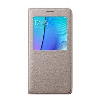 Samsung Original S View Cover Gold Casing for Samsung Galaxy Note 5