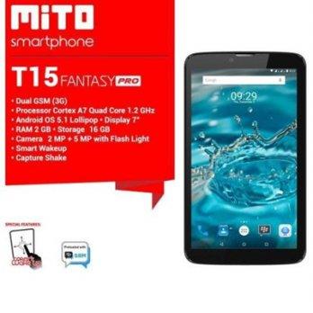 TABLET MITO T15 PRO ANDROID LOLLIPOP QUADCORE DUAL GSM 3G LCD 7 INCH RAM 2GB CAMERA 5MP+FLASH