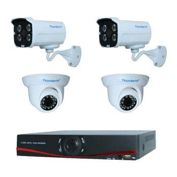 Thunderin - Paket CCTV Camera - Paket 4 Channel Camera - CCTV Indoor dan CCTV Outdoor [ Paket B]