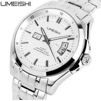 Umeishi Quartz Stainless Strap Man Watch 30M Water Resistance - Q003 - White