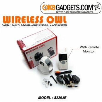 WIRELESS OWL CCTV 8229JE | With remote monitor .. 1 Set ( 1 Camera 1 Receiver LCD )