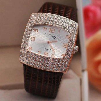 jam tangan wanita original gogoey coklat "full fashion"