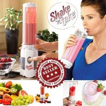 shake and take 2 cup shake n take 2 botol blender juicer fruit buah ok