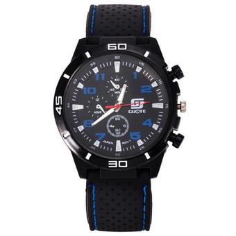 '"''""Fashion Casual Sports Men''''s Jelly Silicone Band Wristwatch Fake Small Dials Pattern (Blue)""''"'  