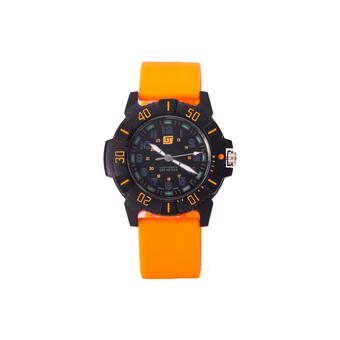 '"''""Fashion Waterproof Men''''s Jelly Silicone Band Wristwatch Water Resistant (Orange)""''"'  