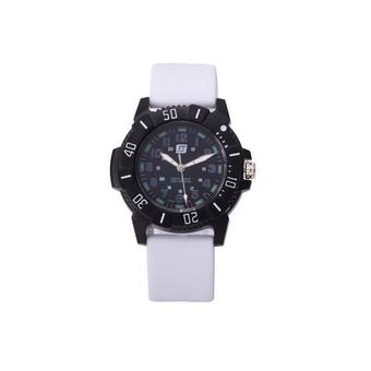 '"''""Fashion Waterproof Men''''s Watch Jelly Silicone Band Water Resistant Watches (White)""''"'  