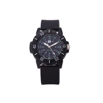 '"''""Fashion Waterproof Men''''s Watch Jelly Silicone Band Wristwatch Water Resistant (Black)""''"'  