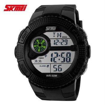 [skmei] jam tangan pria original skmei dg1027 hitam